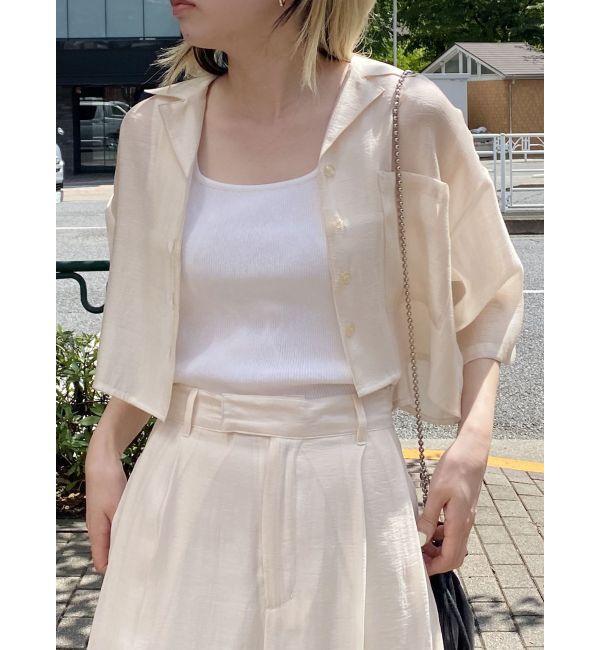 MURUA「オープンカラーシアーシャツ」|シャツ・ブラウス|