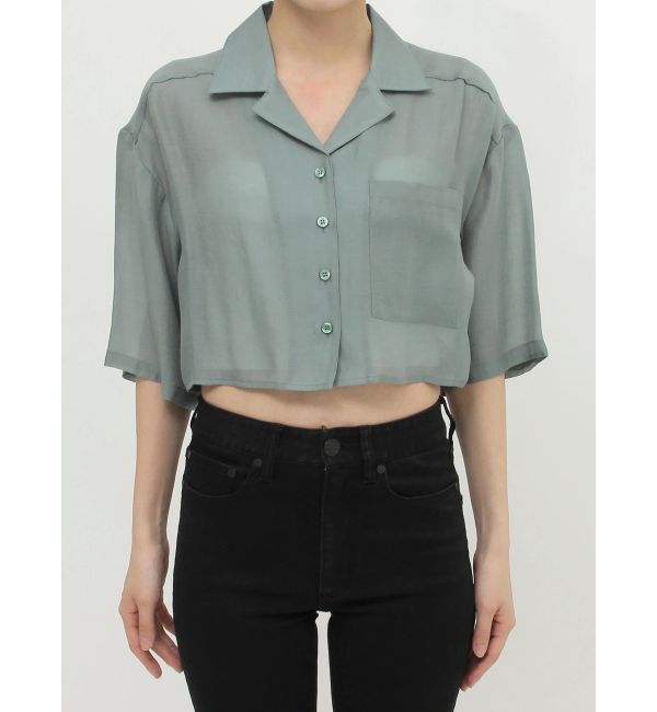 MURUA「オープンカラーシアーシャツ」|シャツ・ブラウス|