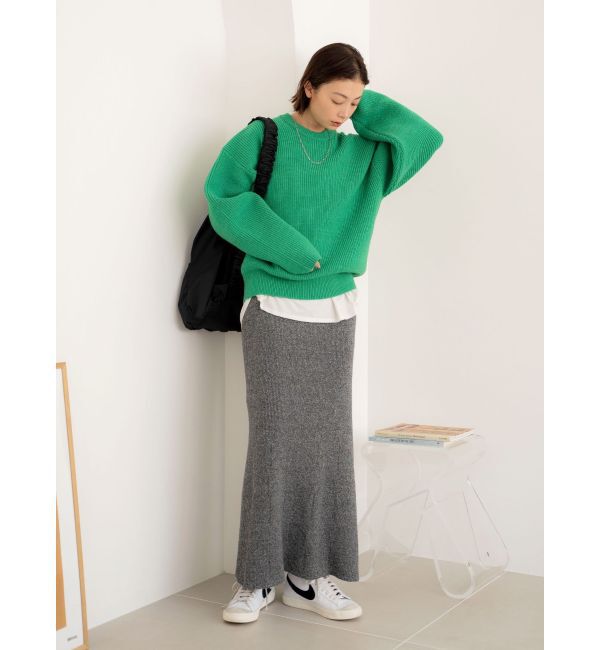 Ungrid「リブ編みマーメイドスカート」|スカート|