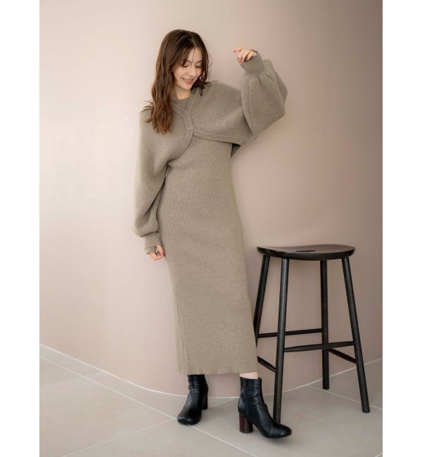Ungrid「ボレロセットニットワンピース」|ワンピース|