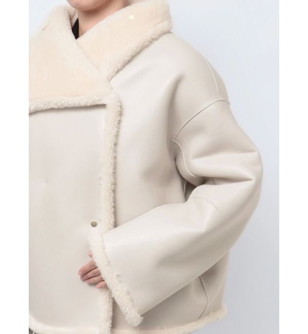 LAGUNAMOON「フェイクムートンスタンドカラーコート」|その他|