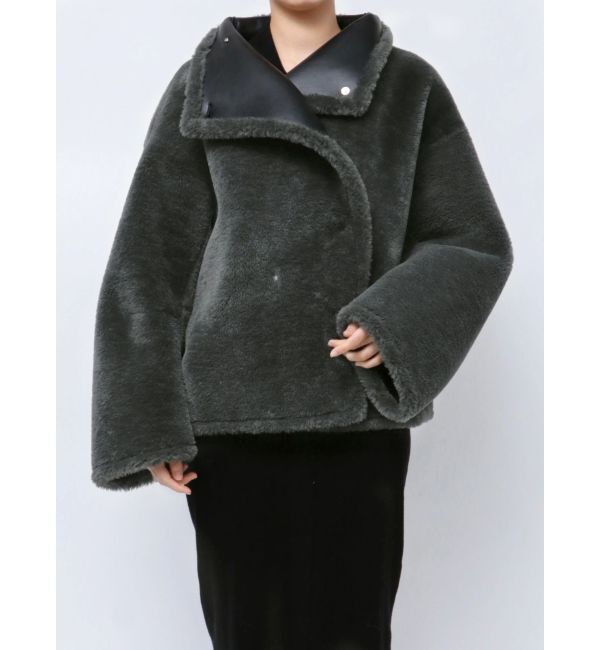 LAGUNAMOON「フェイクムートンスタンドカラーコート」|その他|