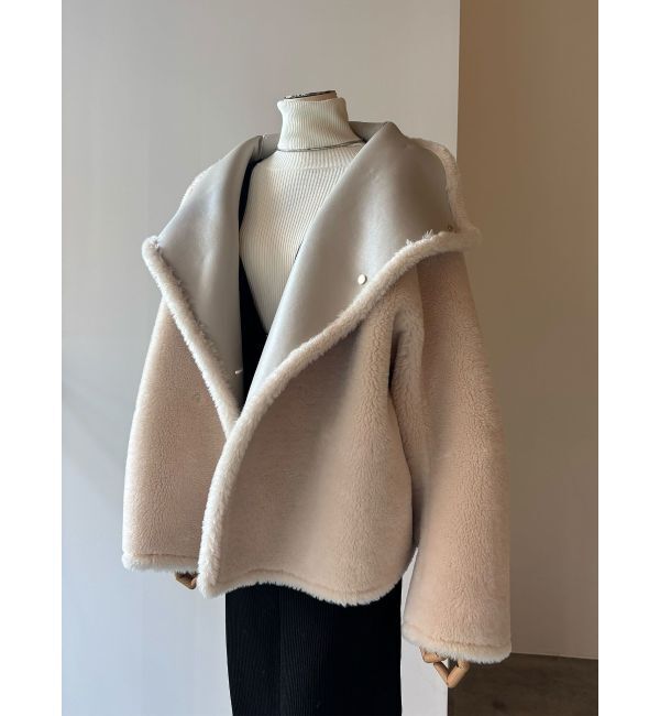 LAGUNAMOON「フェイクムートンスタンドカラーコート」|その他|