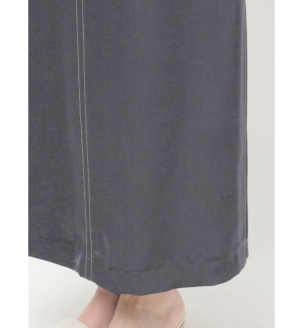 LAGUNAMOON「【WEB限定】サテンIラインワンピース」|ワンピース|