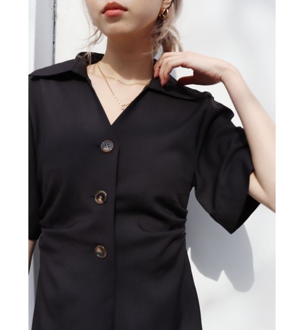 EVRIS「シャツミニワンピース」|ワンピース|