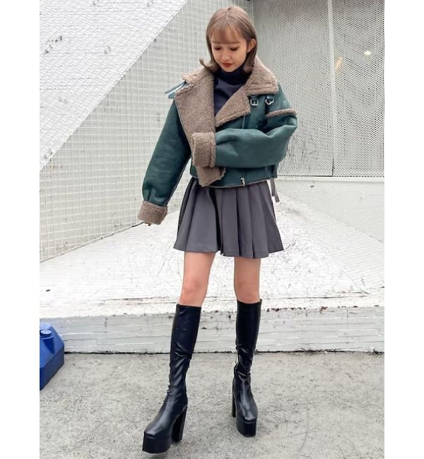 EVRIS「ショートボアブルゾン」|ブルゾン・スタジャン|