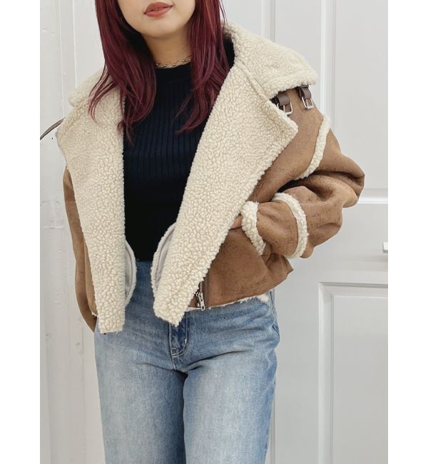 EVRIS「ショートボアブルゾン」|ブルゾン・スタジャン|