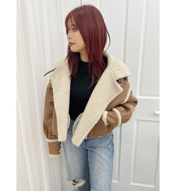 EVRIS「ショートボアブルゾン」|ブルゾン・スタジャン|