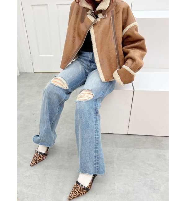 EVRIS「ショートボアブルゾン」|ブルゾン・スタジャン|