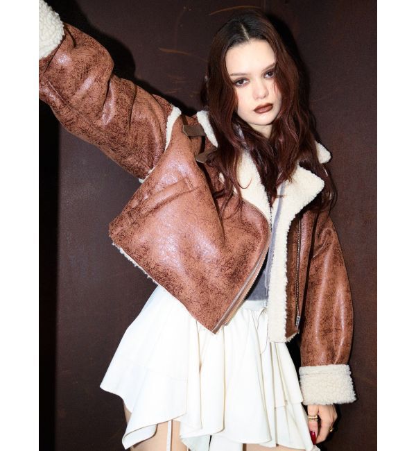 EVRIS「ショートボアブルゾン」|ブルゾン・スタジャン|