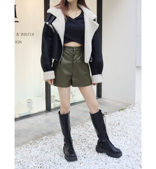 EVRIS「ショートボアブルゾン」|ブルゾン・スタジャン|