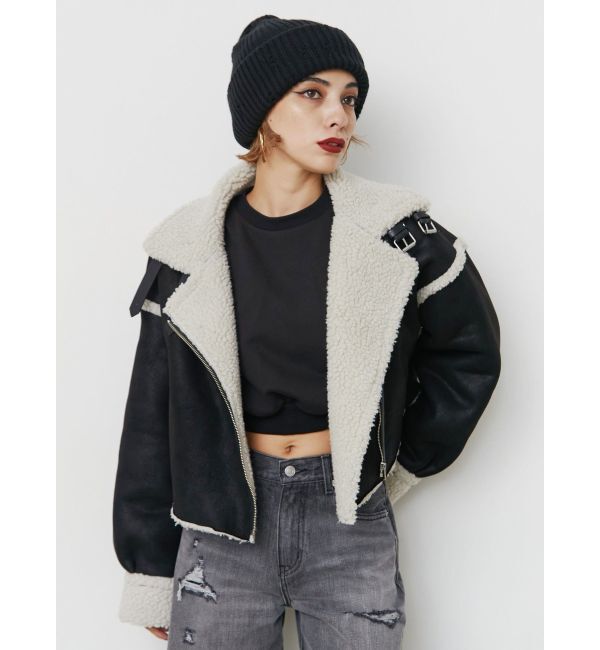 EVRIS「ショートボアブルゾン」|ブルゾン・スタジャン|