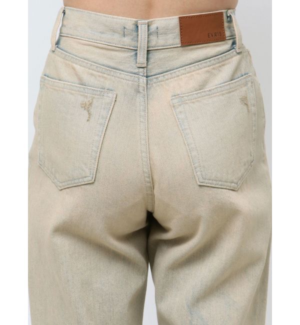 EVRIS「ダメージワイドヴィンテージライクデニムパンツ」|デニム|