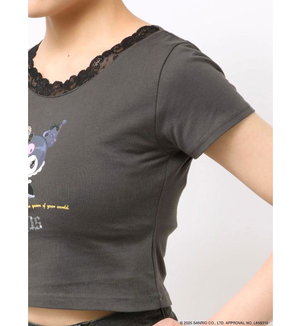 EVRIS「【メロクロコラボ】レースドッキングクロミTシャツ」|Tシャツ・カットソー|