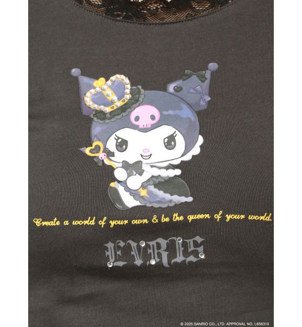 EVRIS「【メロクロコラボ】レースドッキングクロミTシャツ」|Tシャツ・カットソー|
