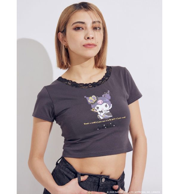 EVRIS「【メロクロコラボ】レースドッキングクロミTシャツ」|Tシャツ・カットソー|