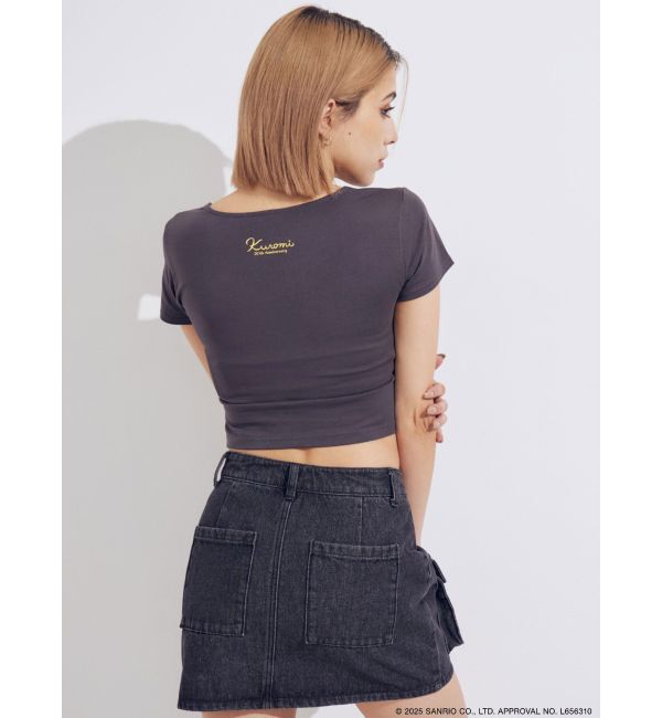 EVRIS「【メロクロコラボ】レースドッキングクロミTシャツ」|Tシャツ・カットソー|