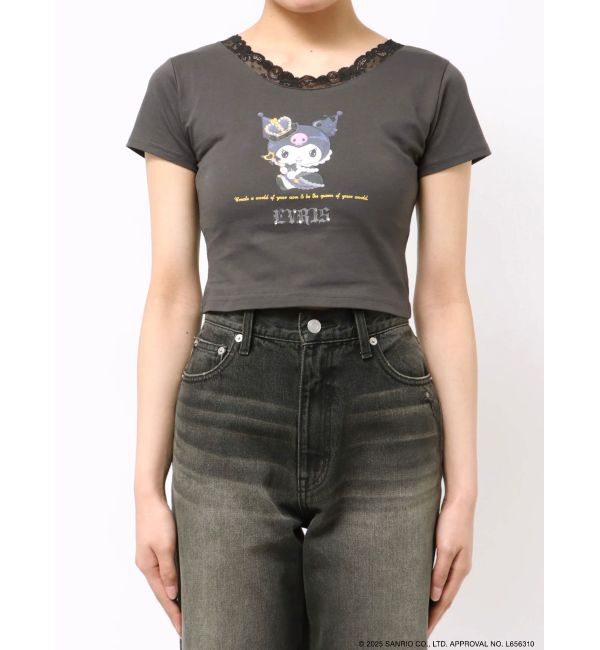 EVRIS「【メロクロコラボ】レースドッキングクロミTシャツ」|Tシャツ・カットソー|