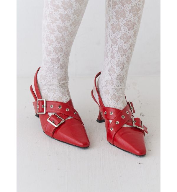 jouetie「ハトメベルトパンプス」|パンプス|レッド
