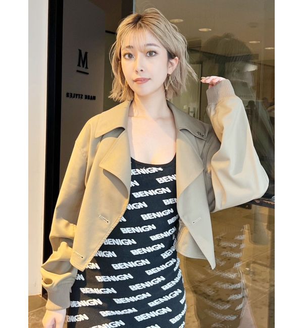 GYDA「GGチェーンショートジャケット」|ブルゾン・スタジャン|