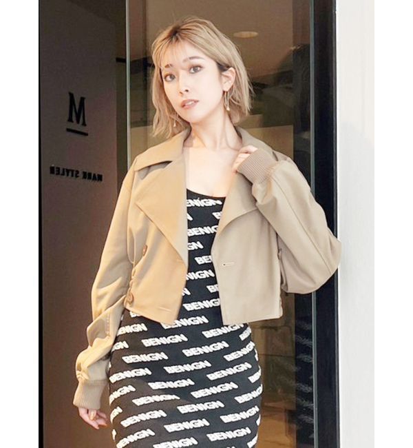 GYDA「GGチェーンショートジャケット」|ブルゾン・スタジャン|