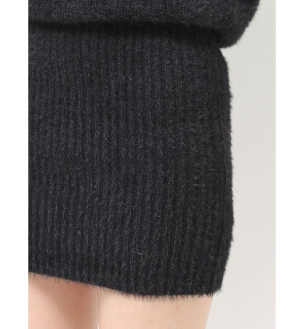 GYDA「Vネック シャギーニットワンピース」|ワンピース|