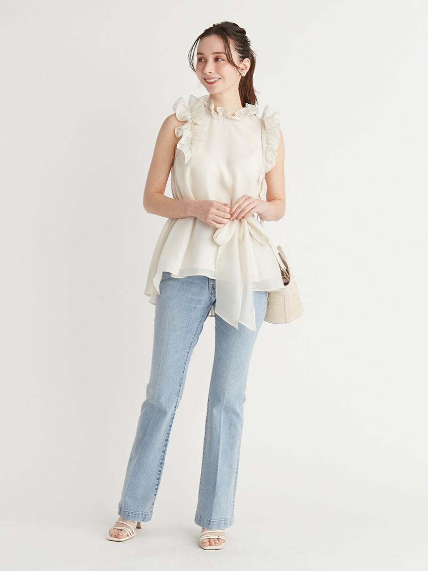 CELFORD「ハイウエストフレアデニムパンツ」|デニム|