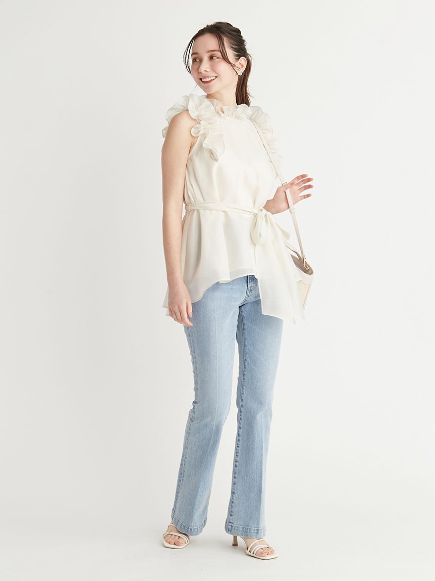 CELFORD「ハイウエストフレアデニムパンツ」|デニム|