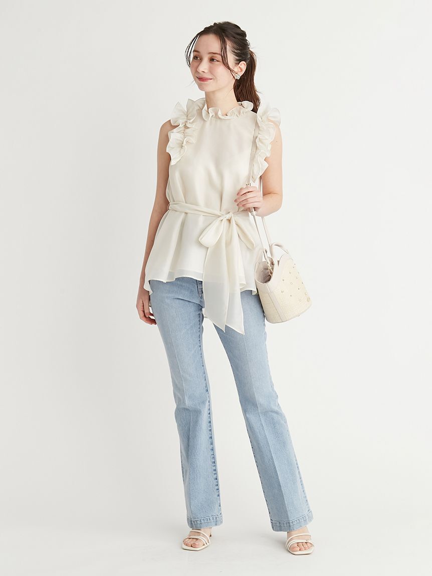 CELFORD「ハイウエストフレアデニムパンツ」|デニム|