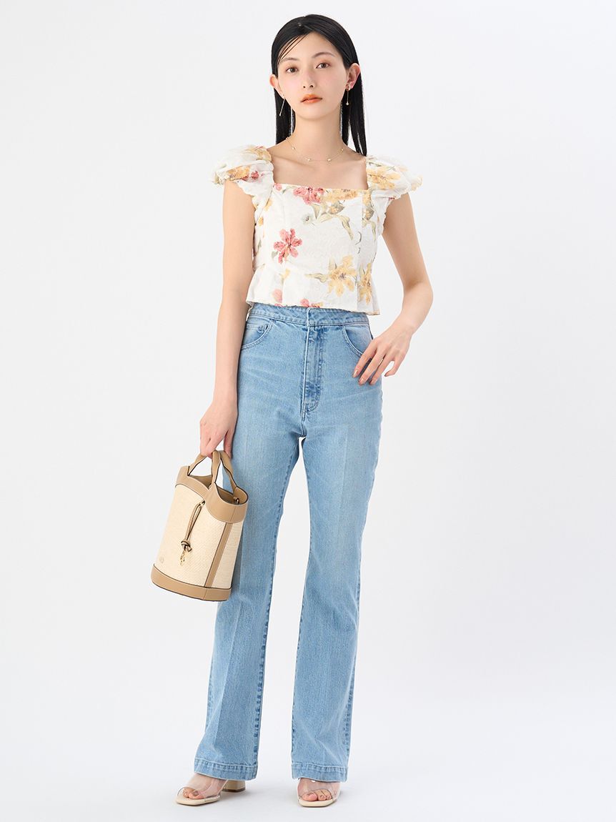 CELFORD「ハイウエストフレアデニムパンツ」|デニム|