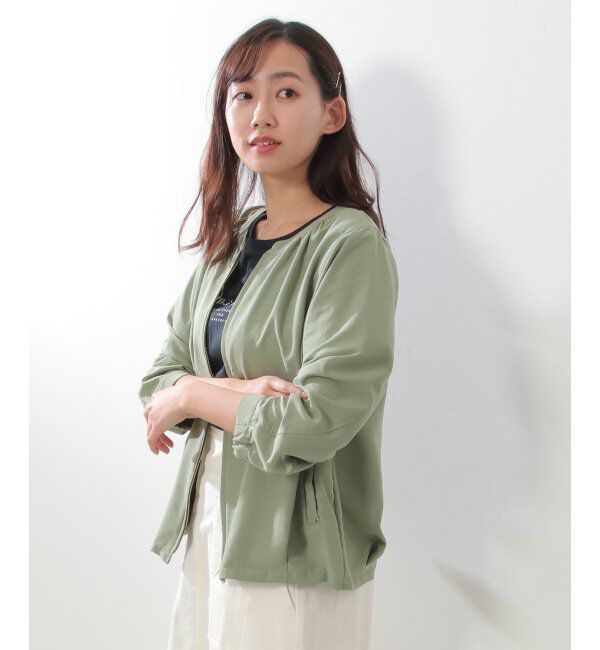 ikka「シアシャツブルゾン」|ブルゾン・スタジャン|