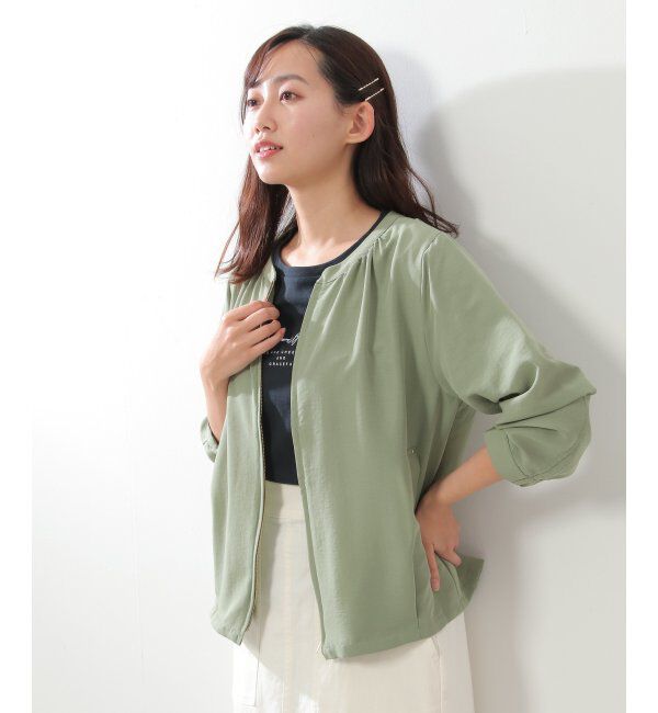 ikka「シアシャツブルゾン」|ブルゾン・スタジャン|