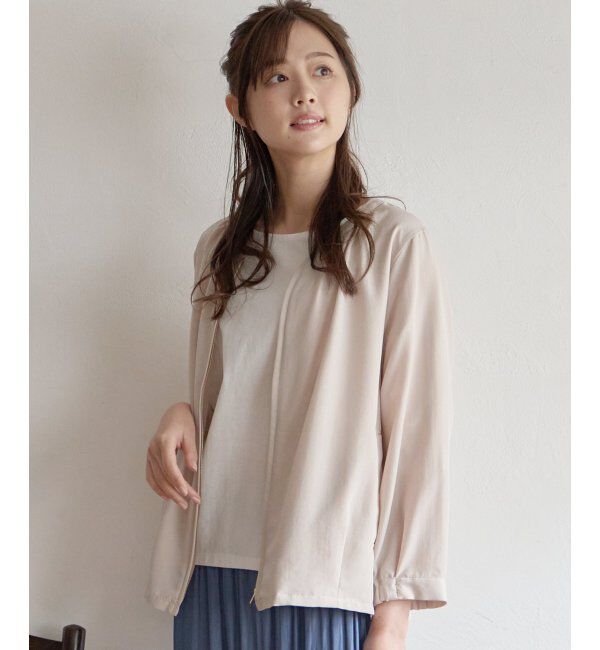 ikka「シアシャツブルゾン」|ブルゾン・スタジャン|