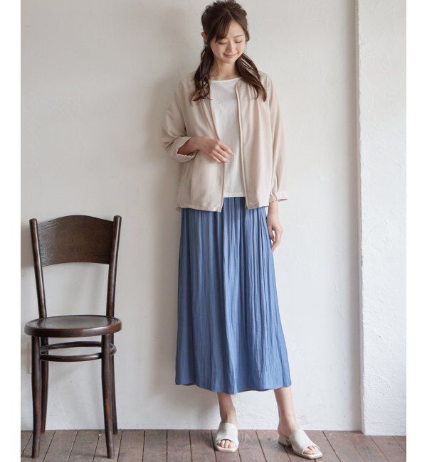 ikka「シアシャツブルゾン」|ブルゾン・スタジャン|