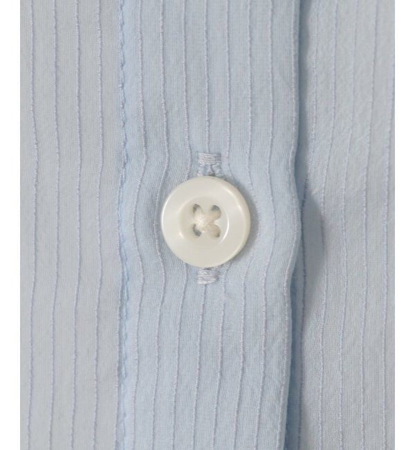 ikka「シアーストライプバンドカラーシャツ」|シャツ・ブラウス|