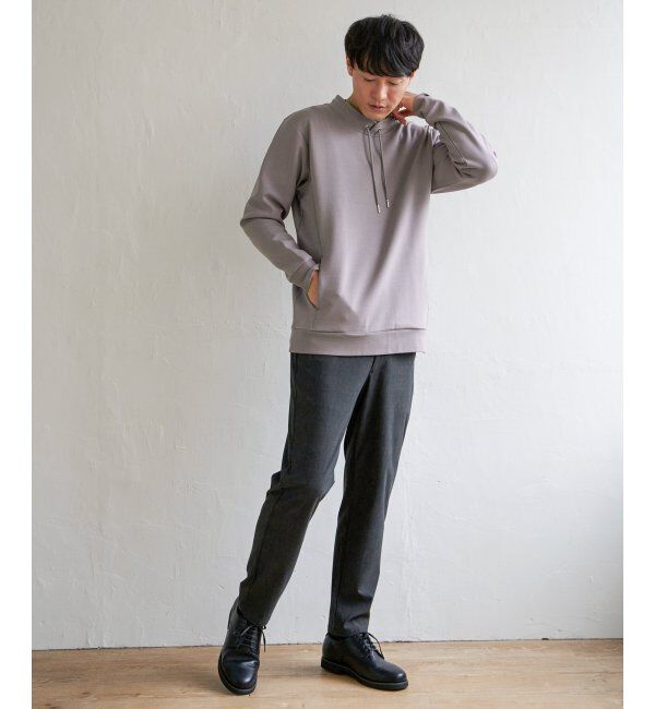 ikka「【抗菌防臭】GOKU楽ダンボールルーイーカラー」|パーカー|