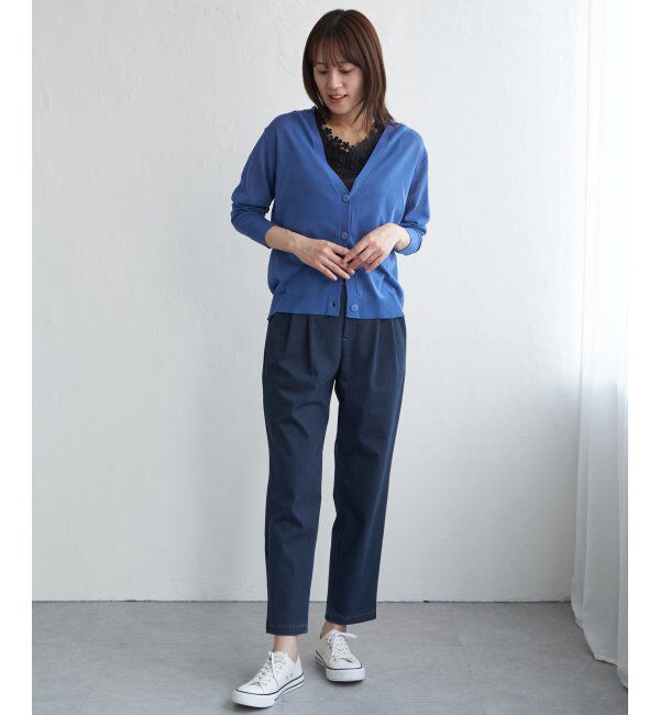 ikka「【洗濯機で洗える／接触冷感】針抜きシアーニットカーディガン【UVカット】」|その他|