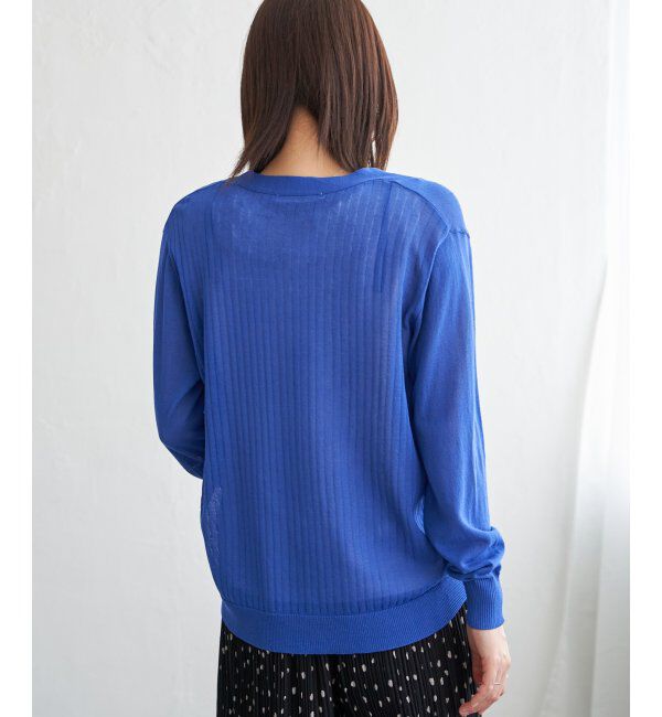 ikka「【洗濯機で洗える／接触冷感】針抜きシアーニットカーディガン【UVカット】」|その他|