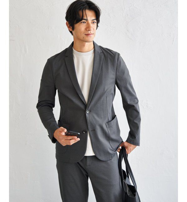 IKKA LOUNGE「ＧＯＫＵラクワークポンチＪＫＴ」|テーラードジャケット|チャコール