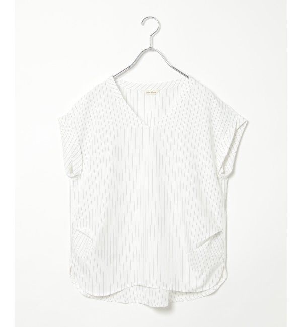 Lbc with Life「VネックTブラウス」|シャツ・ブラウス|ホワイト