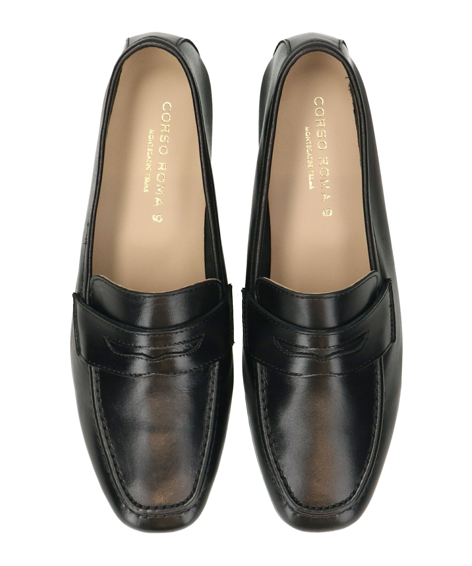 IMPORT SELECT「【CORSO ROMA 9】スクエアトウフラットソフトシューズ(W51616)」|ローファー|