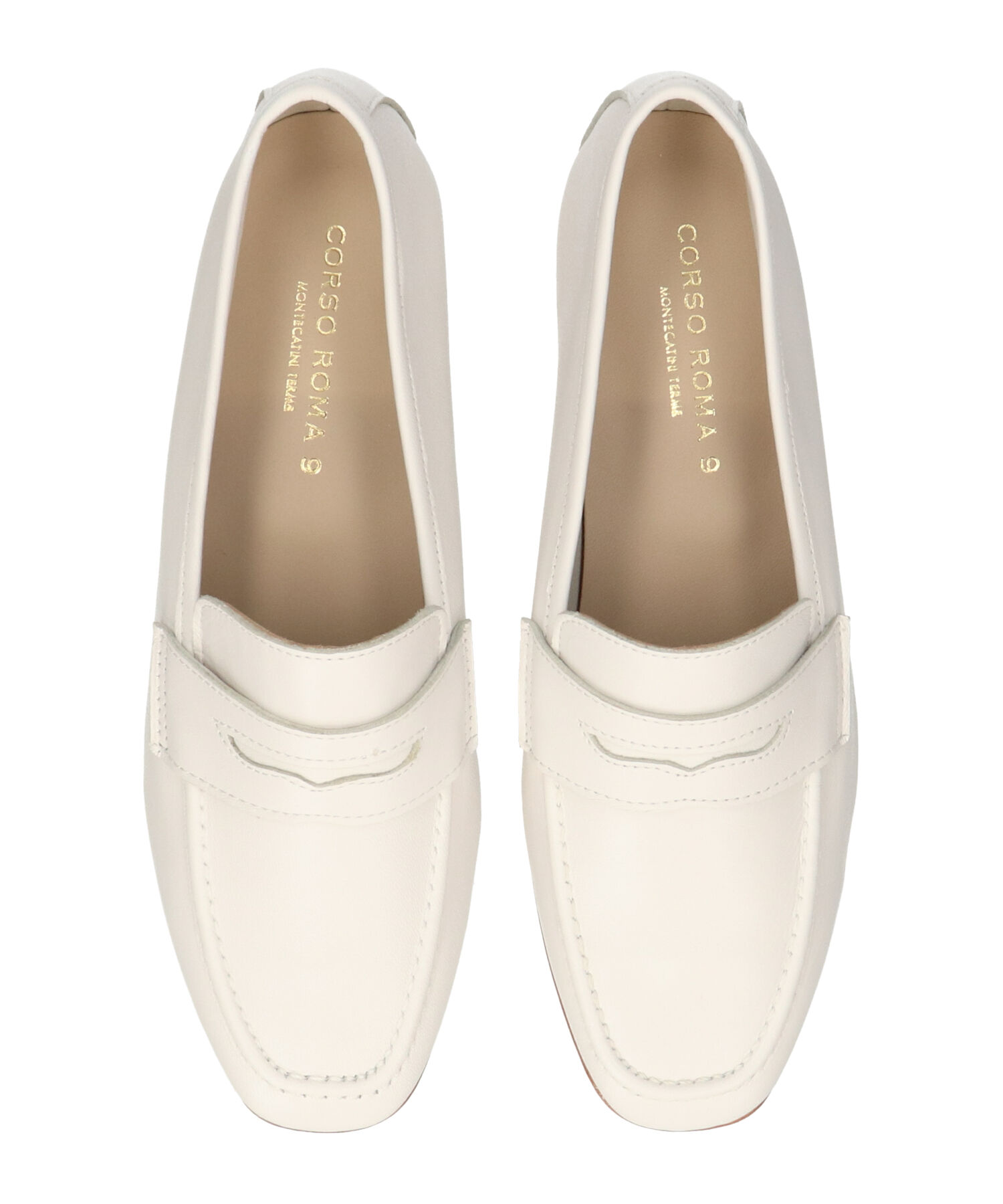 IMPORT SELECT「【CORSO ROMA 9】スクエアトウフラットソフトシューズ(W51616)」|ローファー|