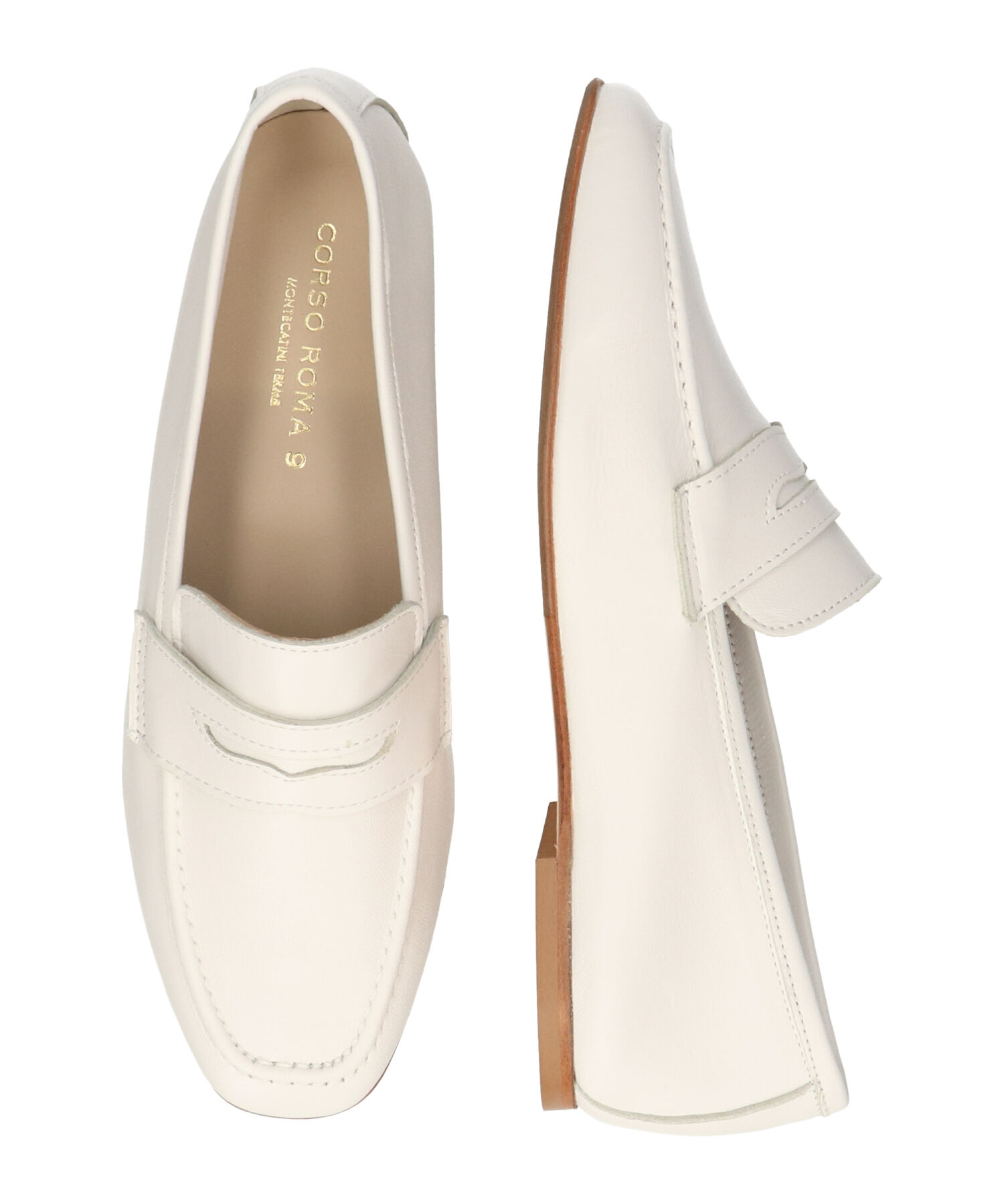 IMPORT SELECT「【CORSO ROMA 9】スクエアトウフラットソフトシューズ(W51616)」|ローファー|