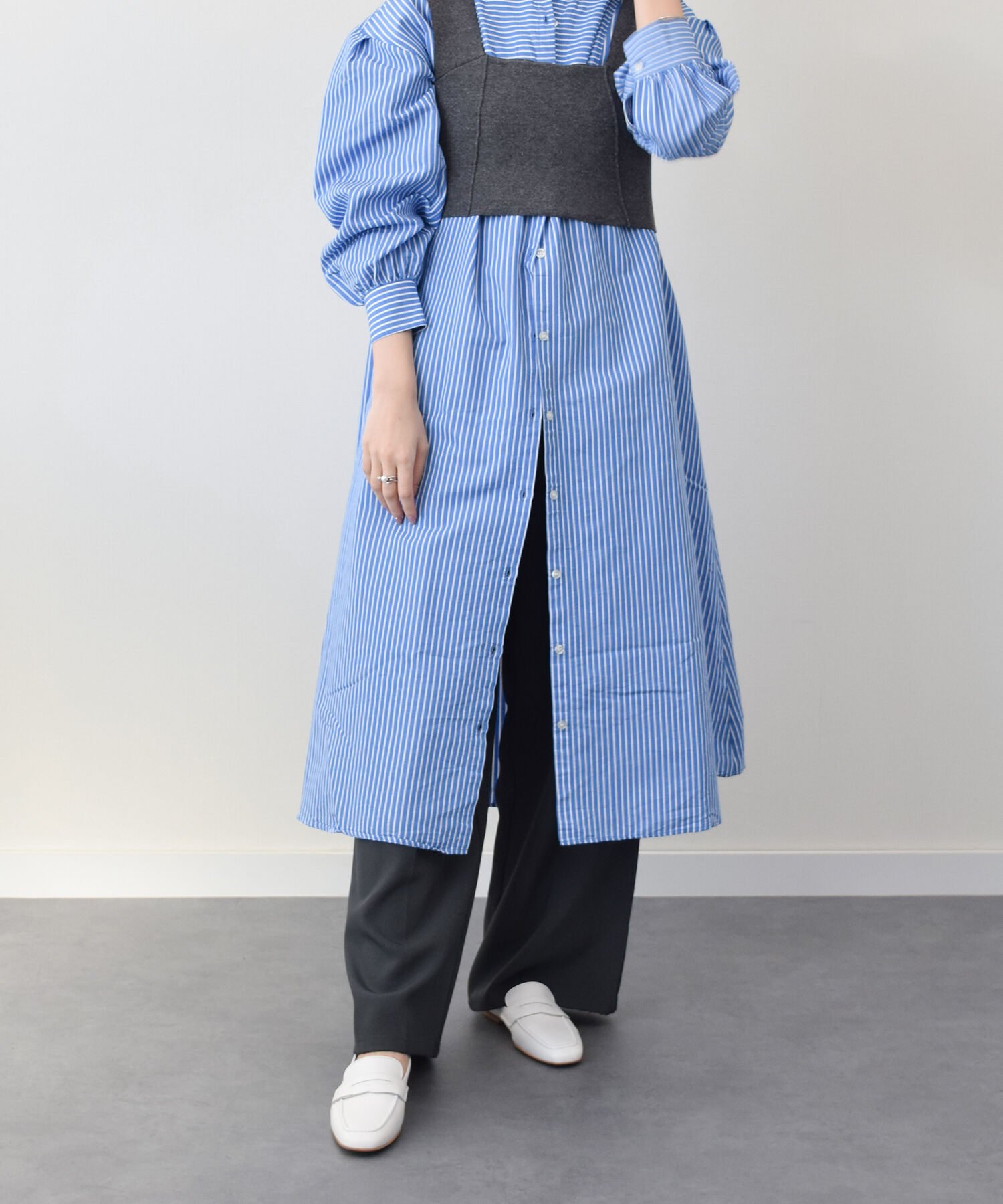 IMPORT SELECT「【CORSO ROMA 9】スクエアトウフラットソフトシューズ(W51616)」|ローファー|