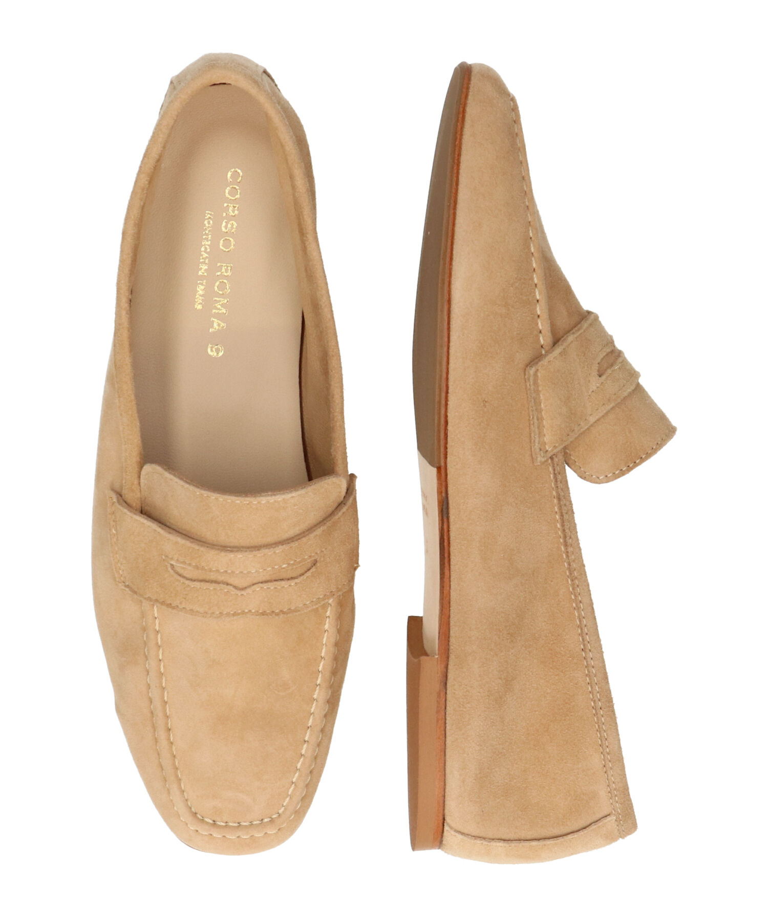 IMPORT SELECT「【CORSO ROMA 9】スクエアトウフラットソフトシューズ(W51616)」|ローファー|