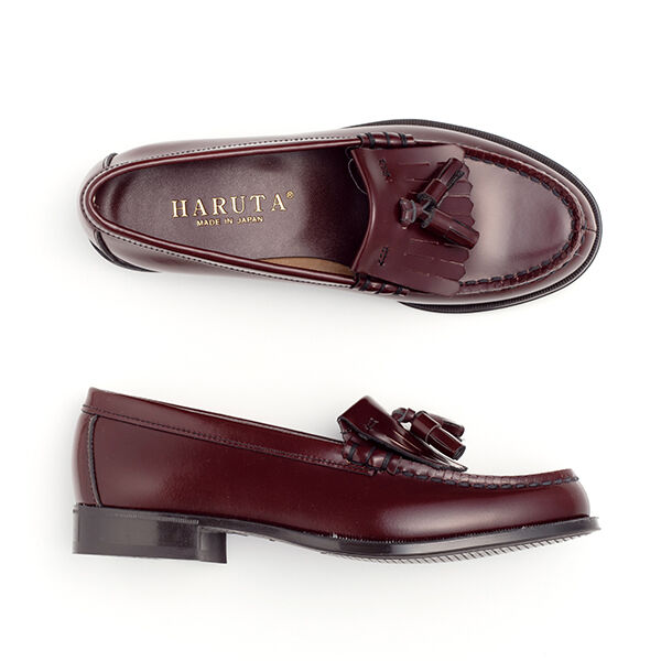HARUTA「レディス牛革キルトタッセルローファー #313」|ローファー|