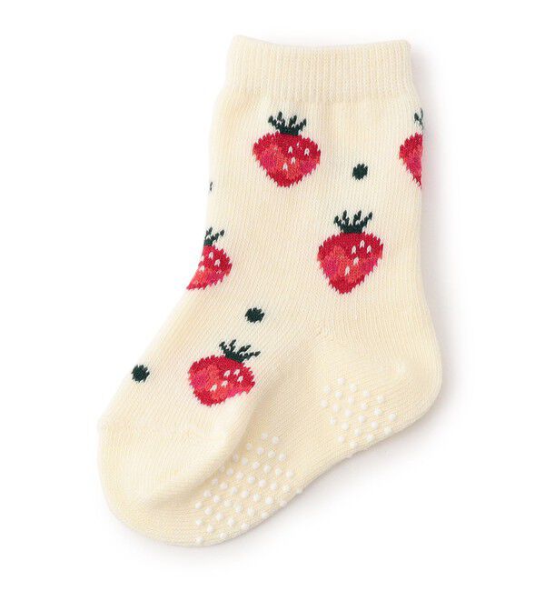 LOVERARY BY FEILER「ストロベリードット　靴下　L/STD-253023」|その他ベビー用品|アイボリー