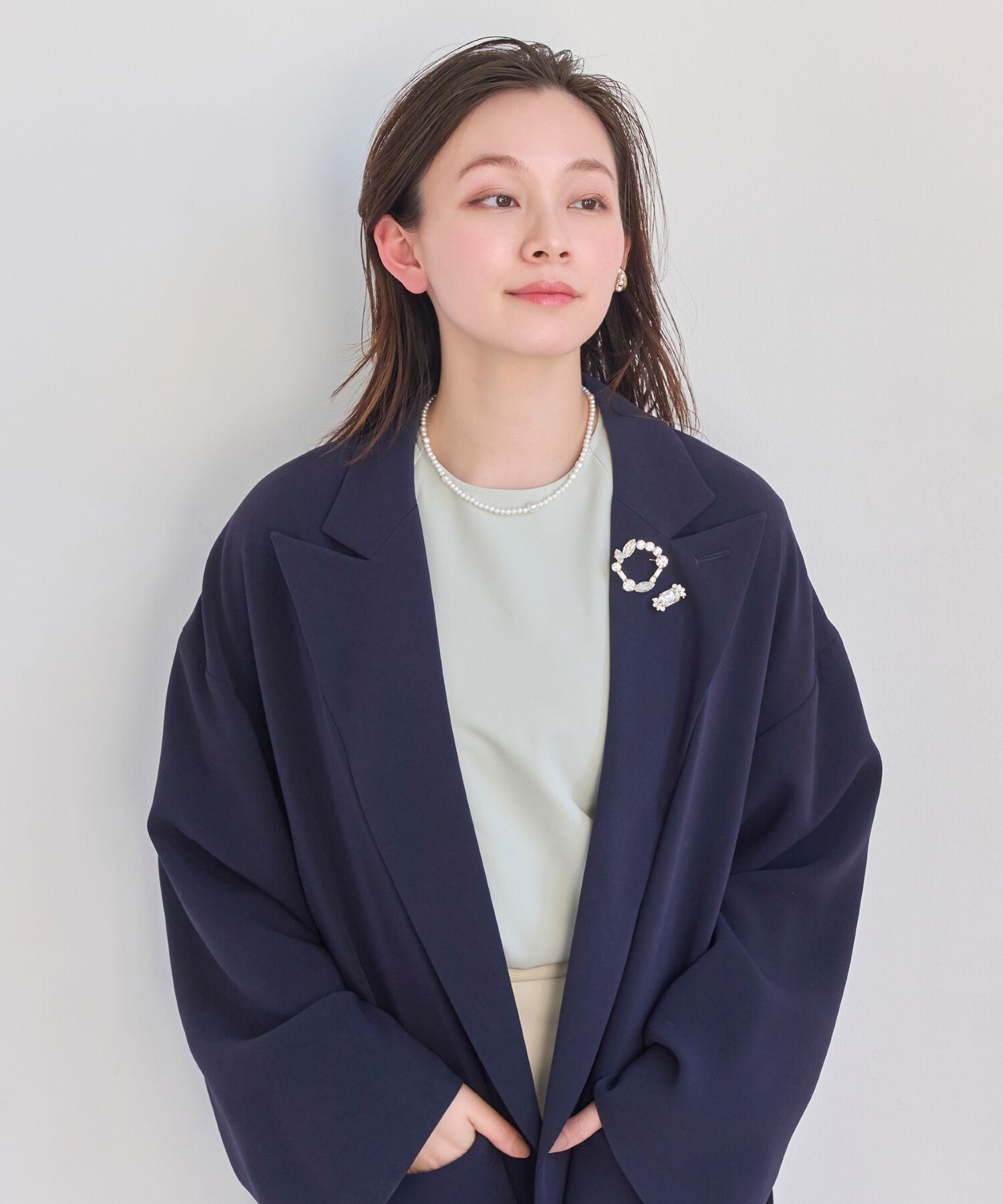 Phoebe「≪雑誌掲載≫【金属アレルギー対応】クラスアップパールネックレス」|ネックレス|