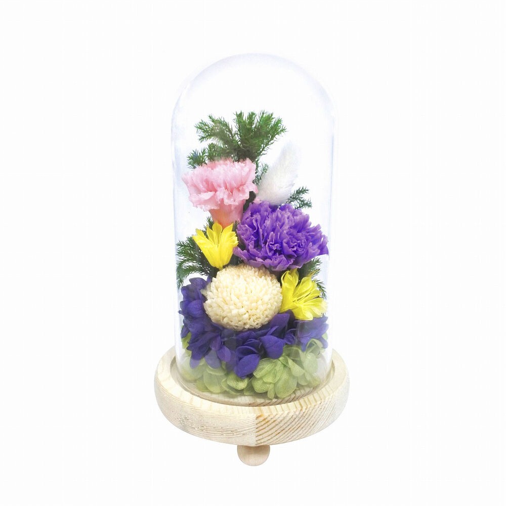 BACKYARD FAMILY「プリザーブドフラワー 仏花 通販 お供えガラスドーム 光莉 ひかり お供え物 おしゃれ 枯れない」|その他|その他1