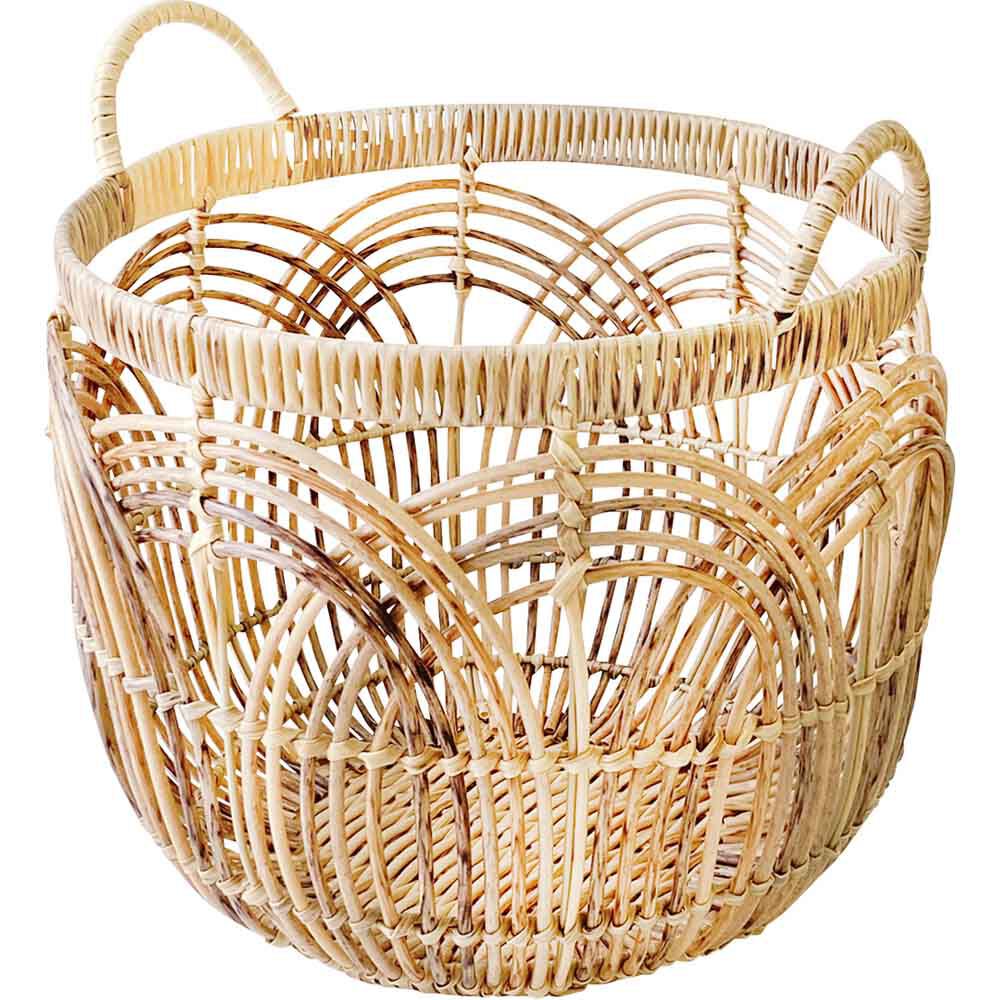 BACKYARD FAMILY「トーク バスケット Towc Lサイズ 通販 ペタル フェイクラタンバスケット」|その他|ベージュ1